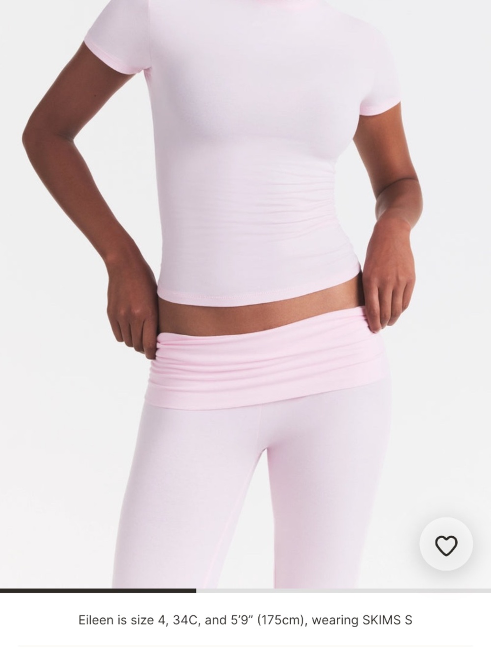 Skims set foldover mini skort & cotton jersey t-shirt - Picture 3 of 3